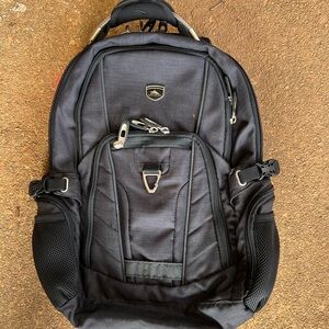 High Sierra Black Men's Backpack with Silver Accents
